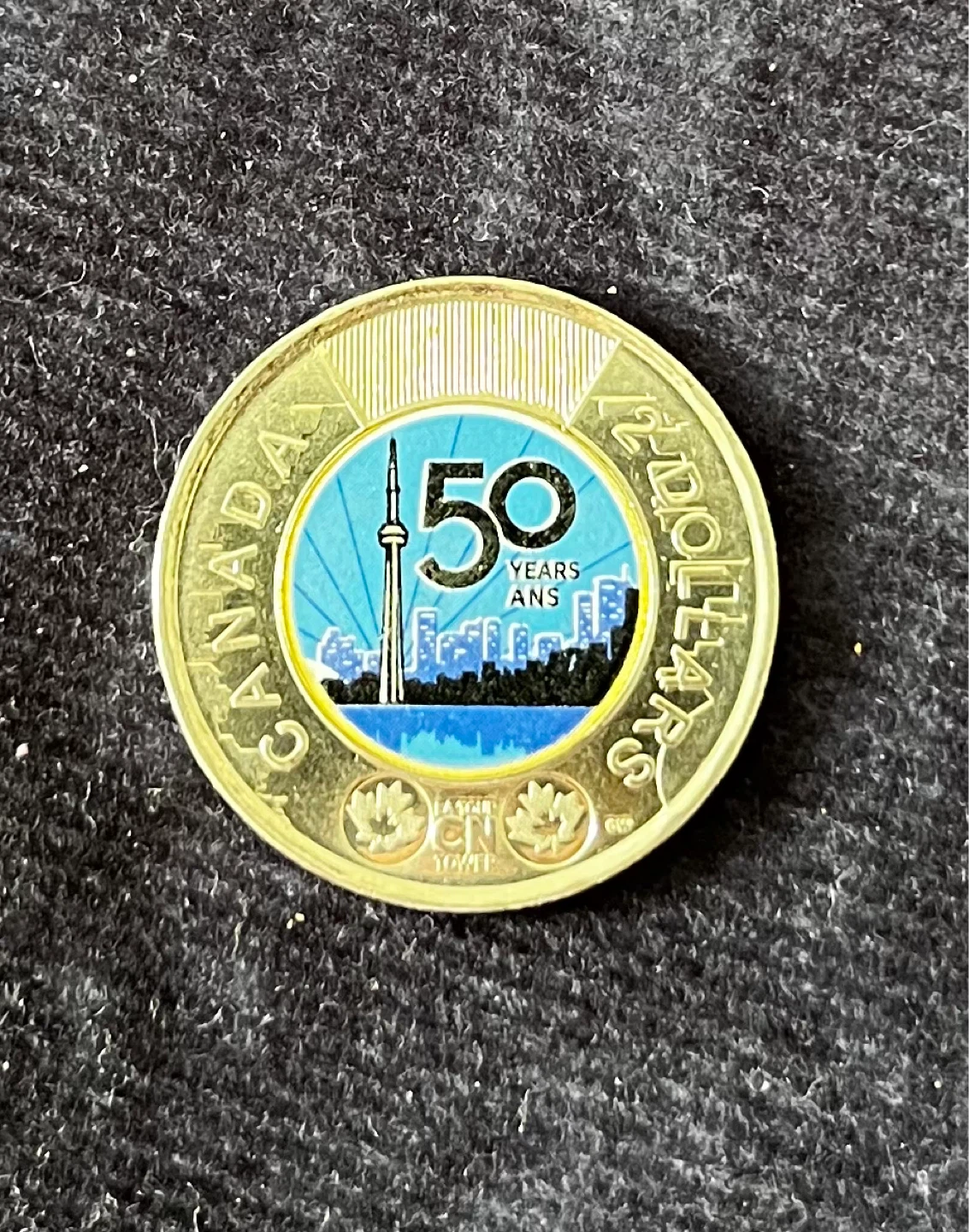 CN tower 🇨🇦 50 Years 2 Dollar Coin CN Tower