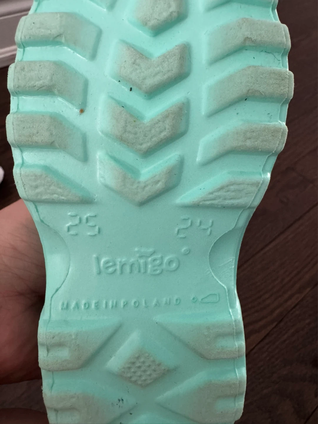Lemigo Kids Waterproof Rain Boots Mint Green Size 24/25 - photo 2