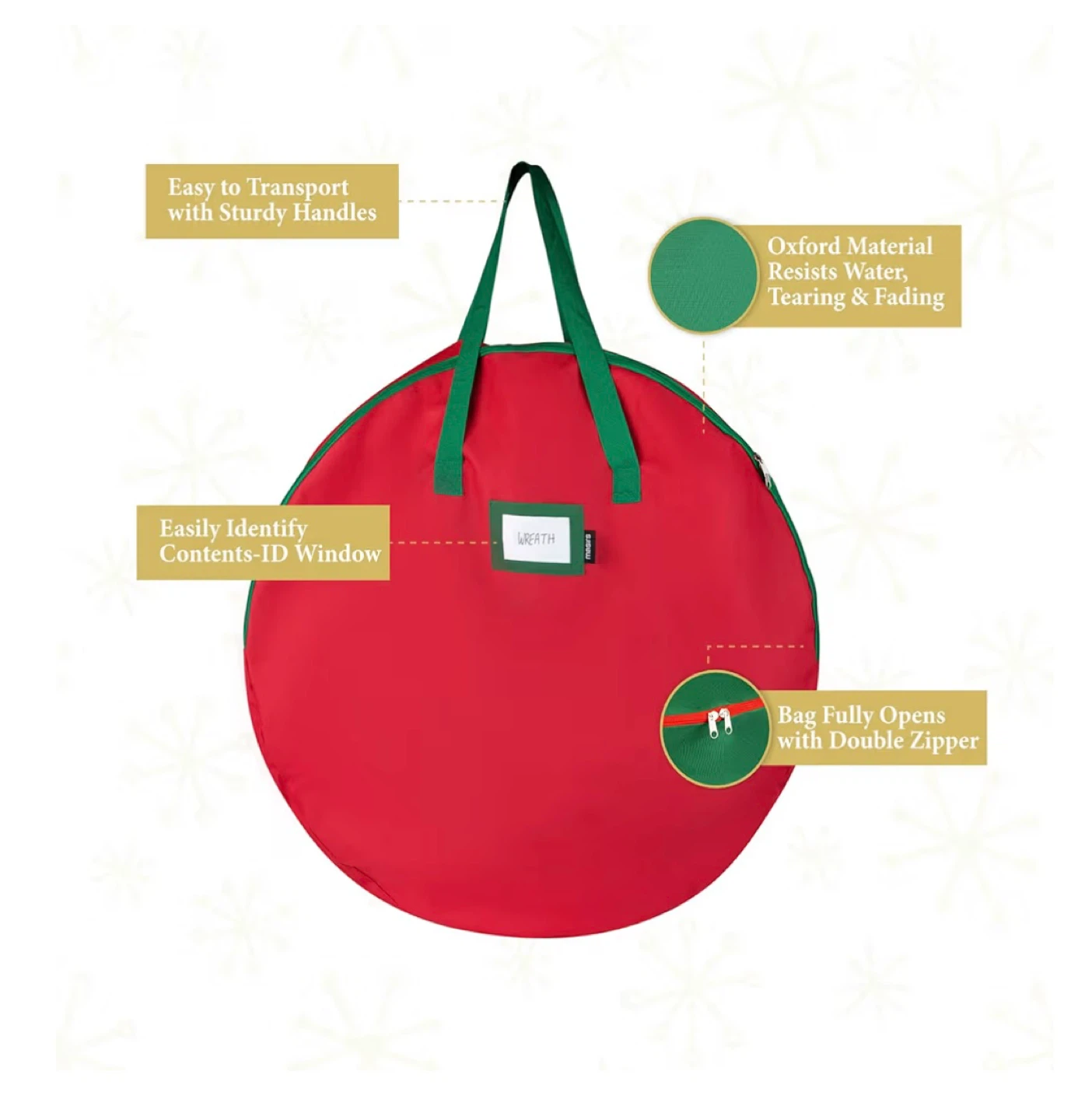 Christmas Wreath Bag Or Pizza Delivery Bag - photo 3