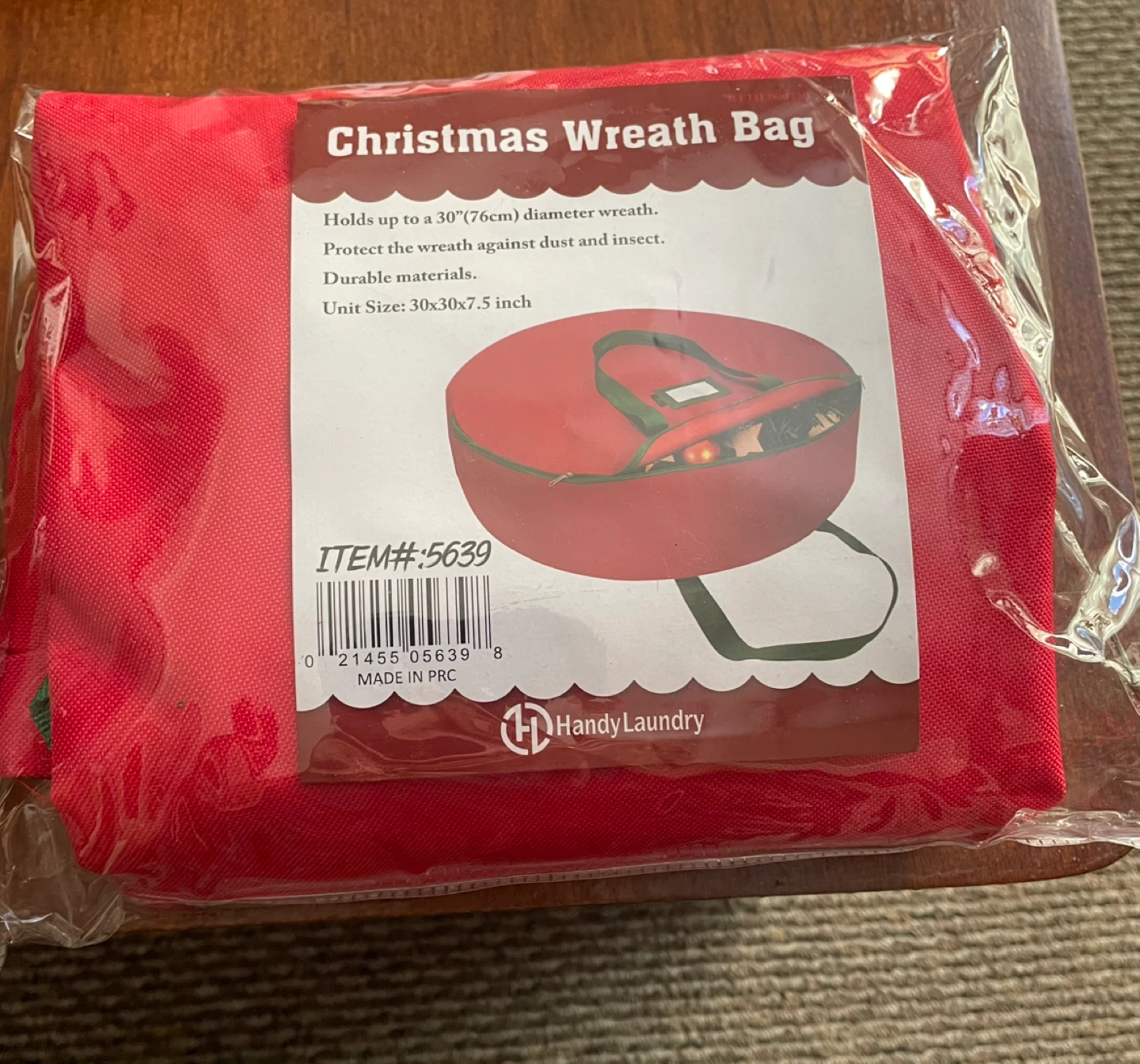 Christmas Wreath Bag Or Pizza Delivery Bag