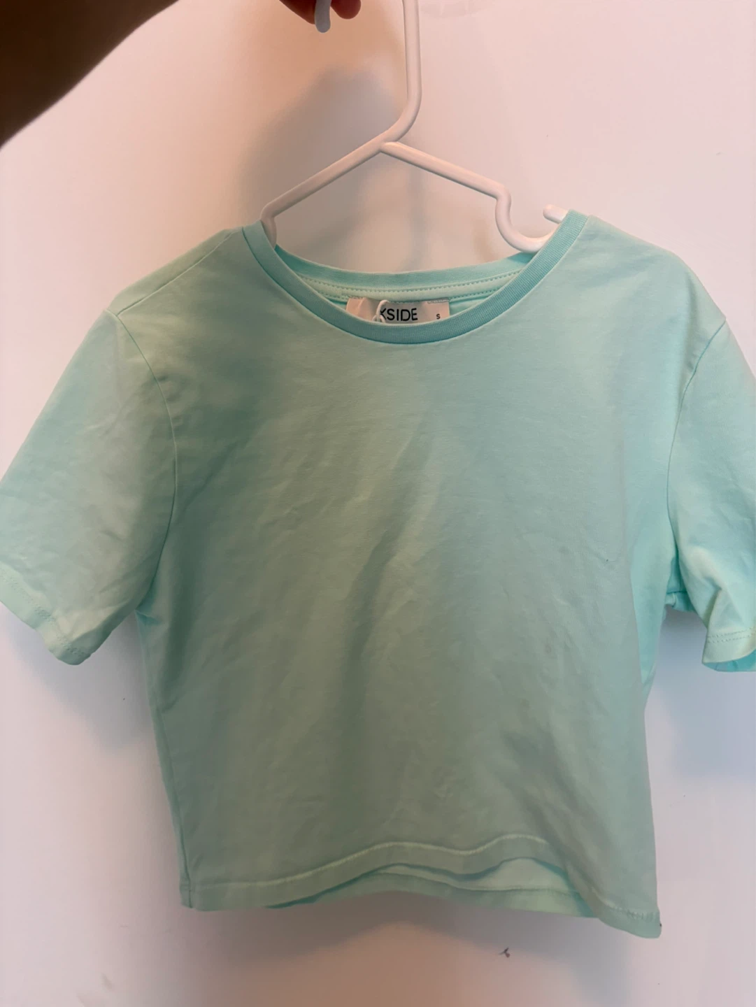 XSIDE Mint Green Cropped T-Shirt - Size S