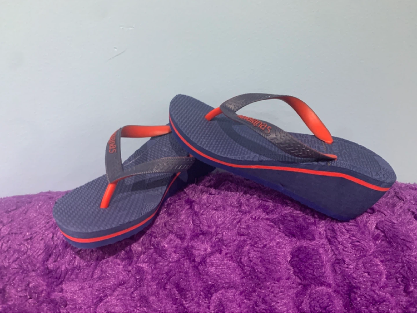Havaianas Wedge Flip-Flops - Blue/Red