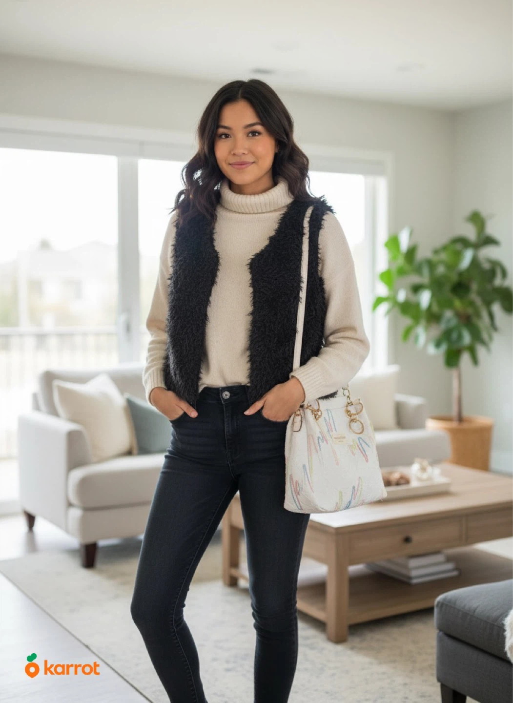 Kenneth Blake Black Faux Fur Vest - photo 2