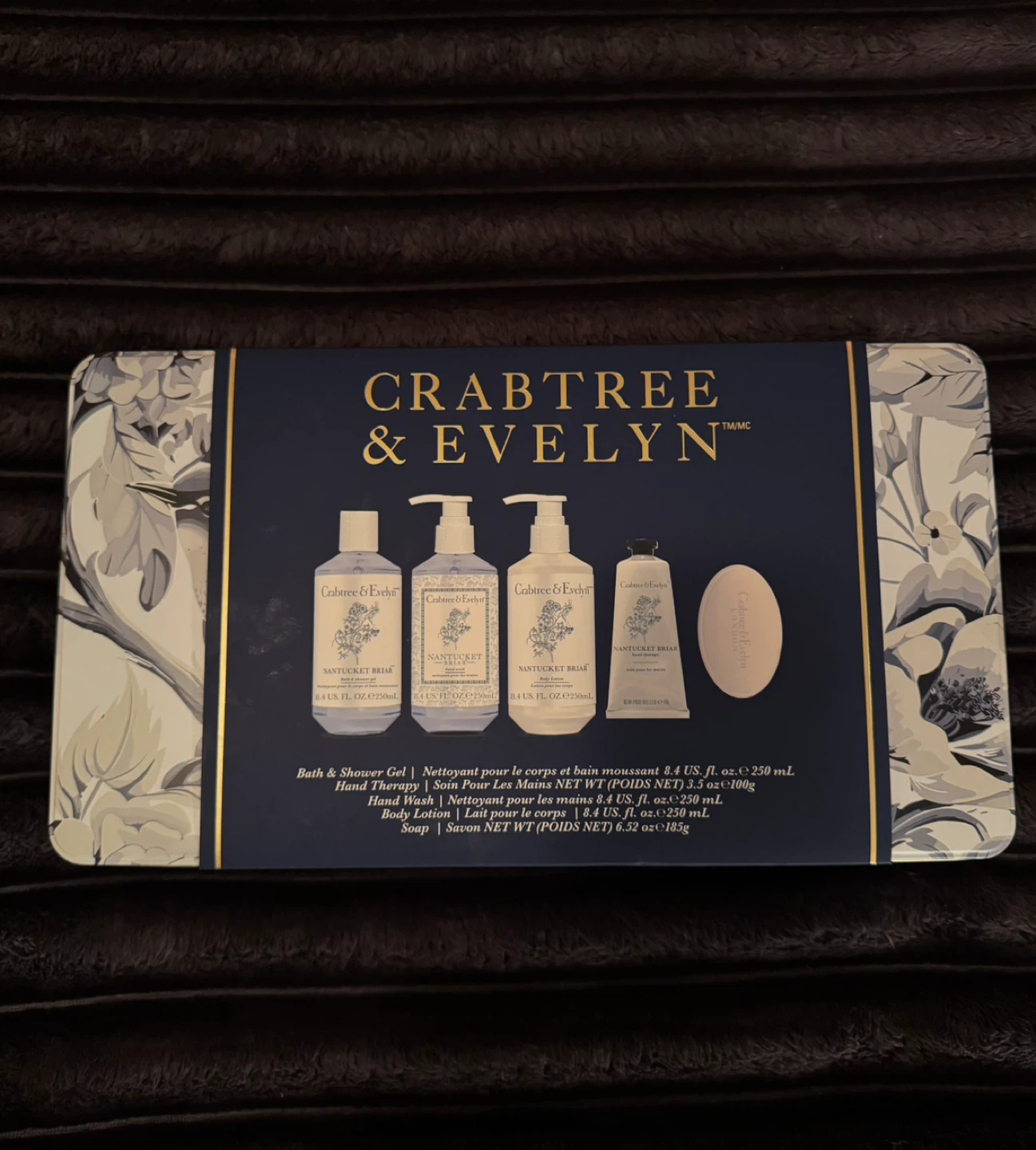Crabtree & Evelyn Nantucket Briar 5-piece Body Care Tin Set