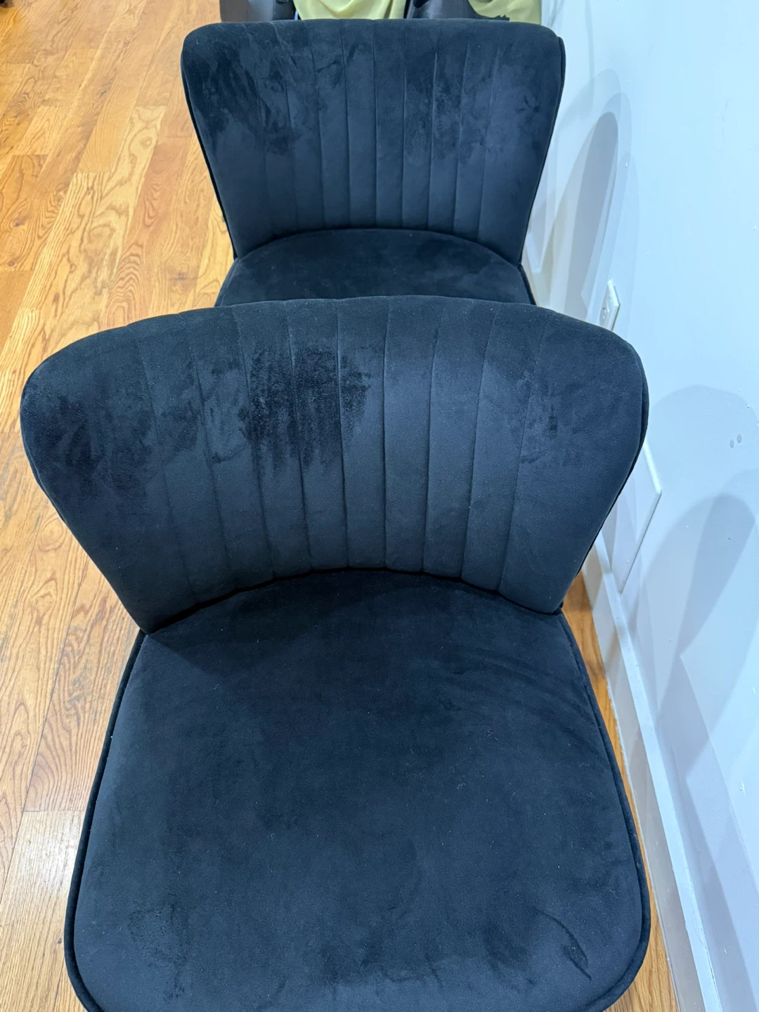 Black Velvet Slipper Chairs — Set of 2 - photo 4