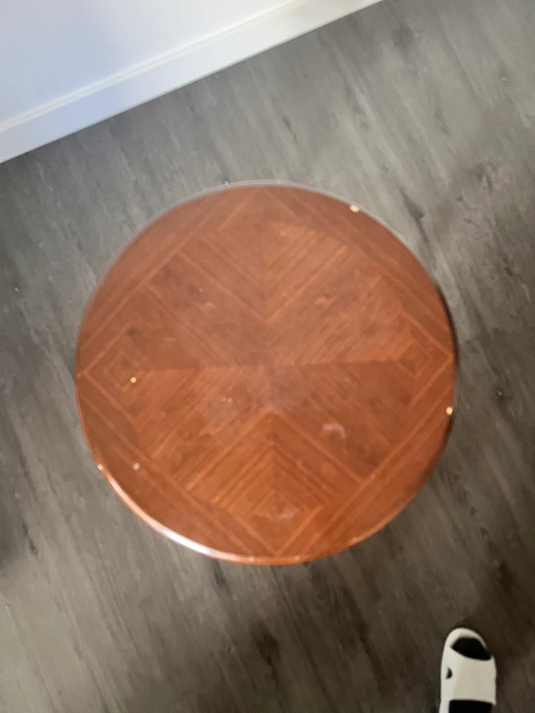 Round Wood Accent Table - photo 2