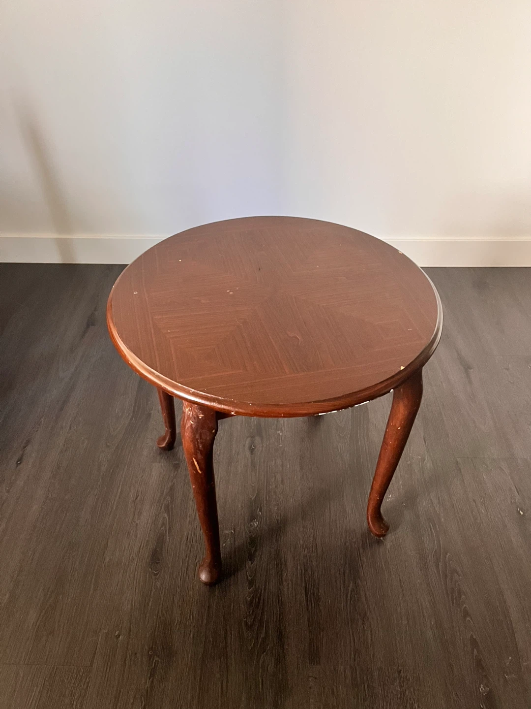 Round Wood Accent Table