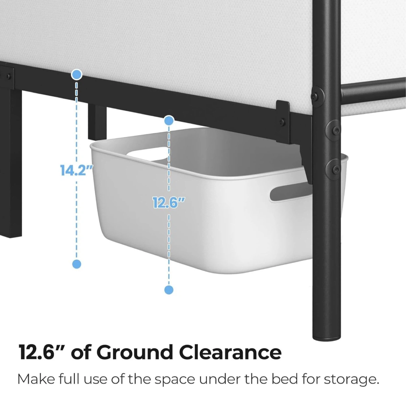 Queen Size Metal Bed Frame with Headboard - photo 3
