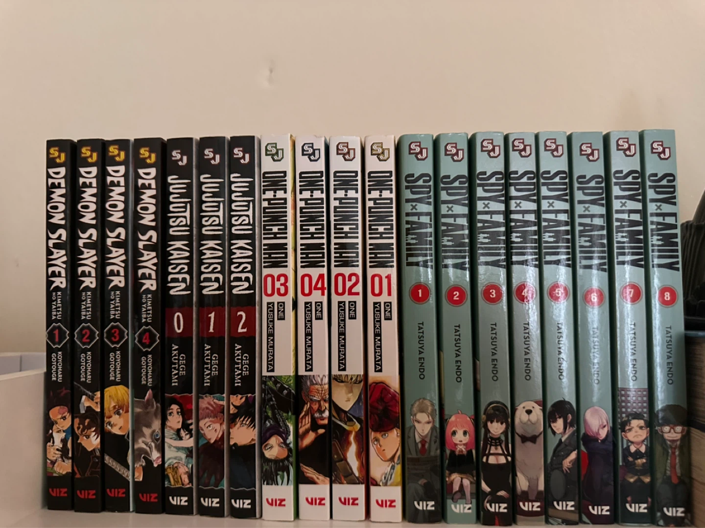 Demon Slayer, Jujutsu Kaisen, One-Punch Man & Spy x Family Manga