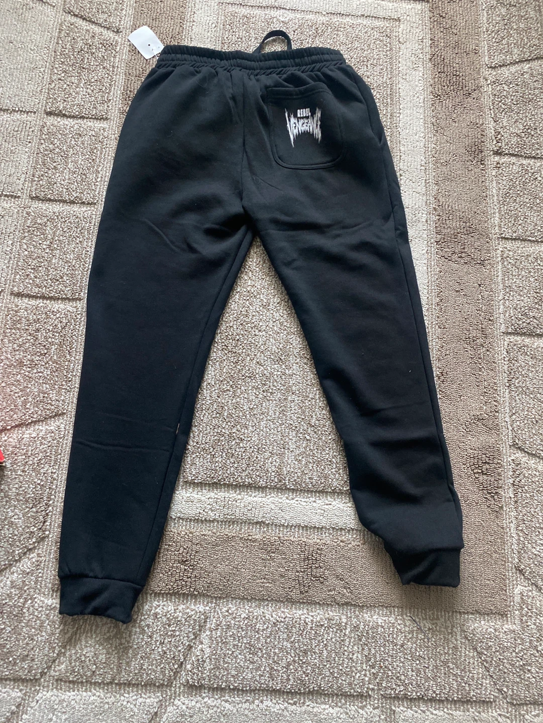 REBEL VENGEANCE Black Rhinestone Cross Joggers - photo 2