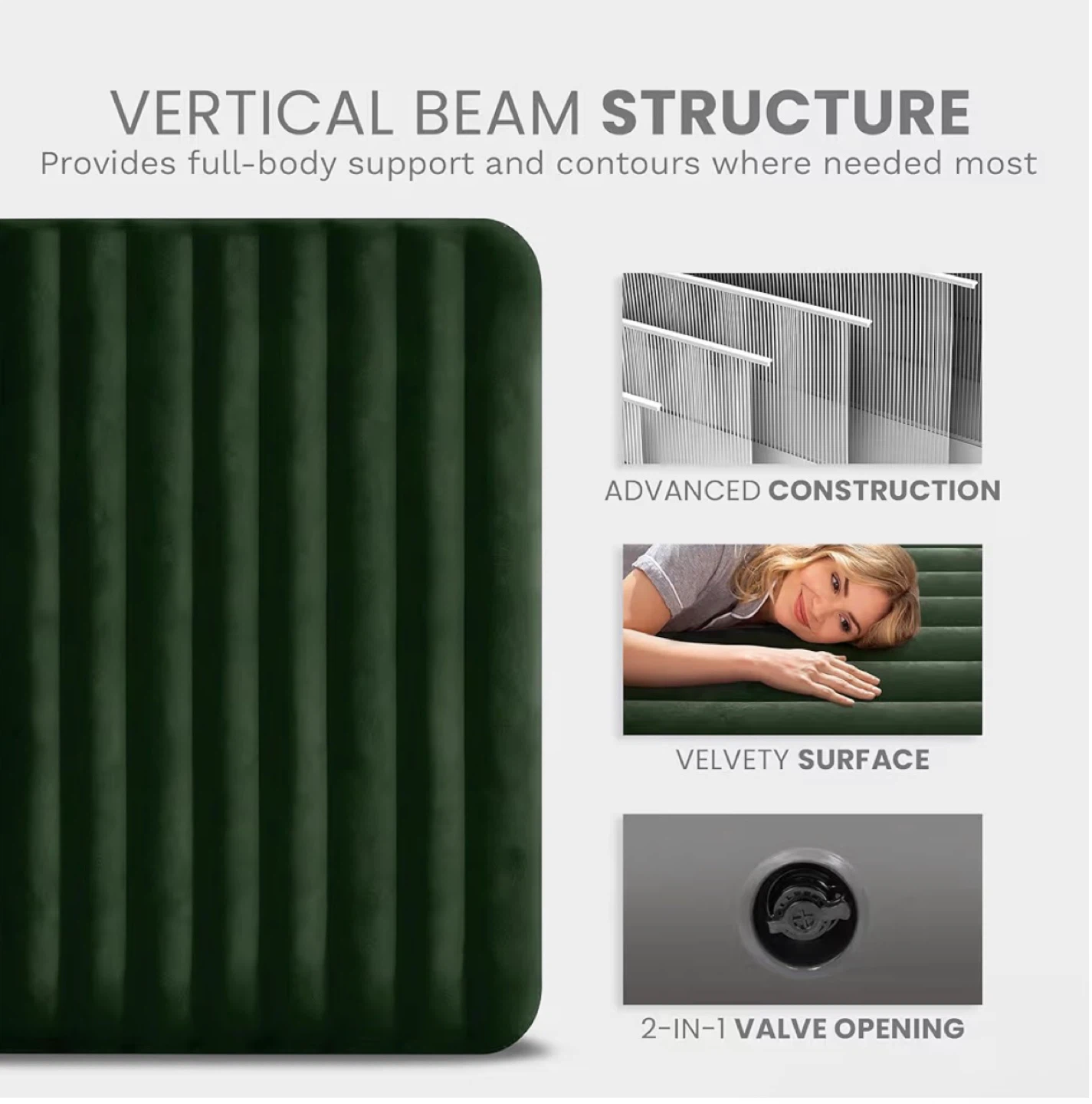 Intex Dura-Beam Queen Air Mattress with Fastfill USB Pump