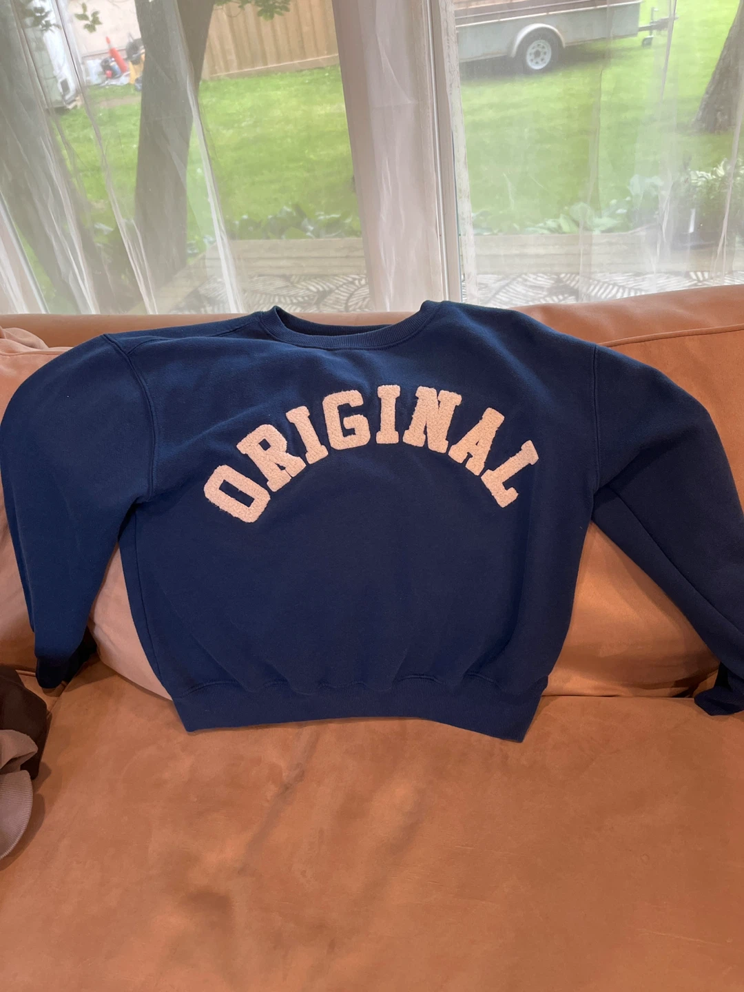 Boys 14/16 Blue "Original" Crewneck Sweatshirt