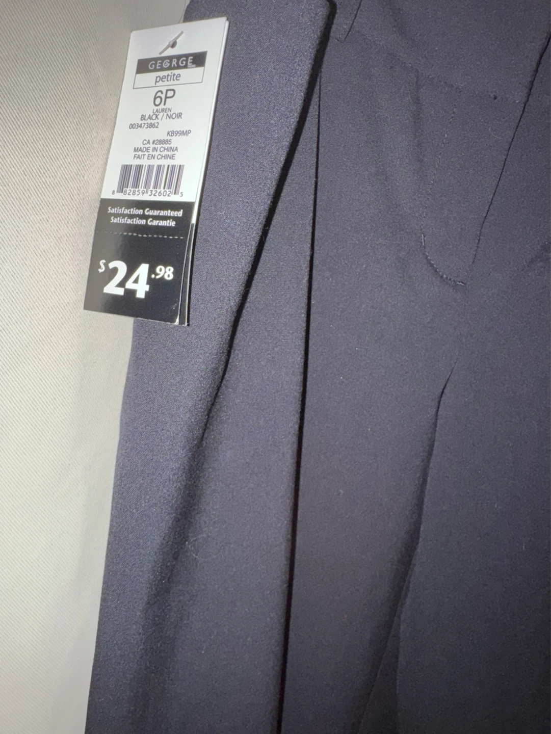 NEW George Petite Black Dress Pants Size 6P - photo 3