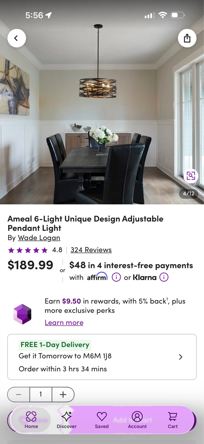 Ameal 6-Light Unique Design Adjustable Pendant Light - photo 5