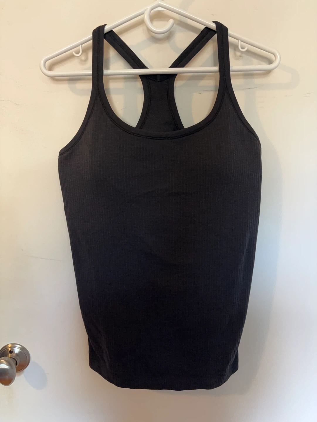 Lululemon Black Ribbed Tank Top Size 12 - photo 2
