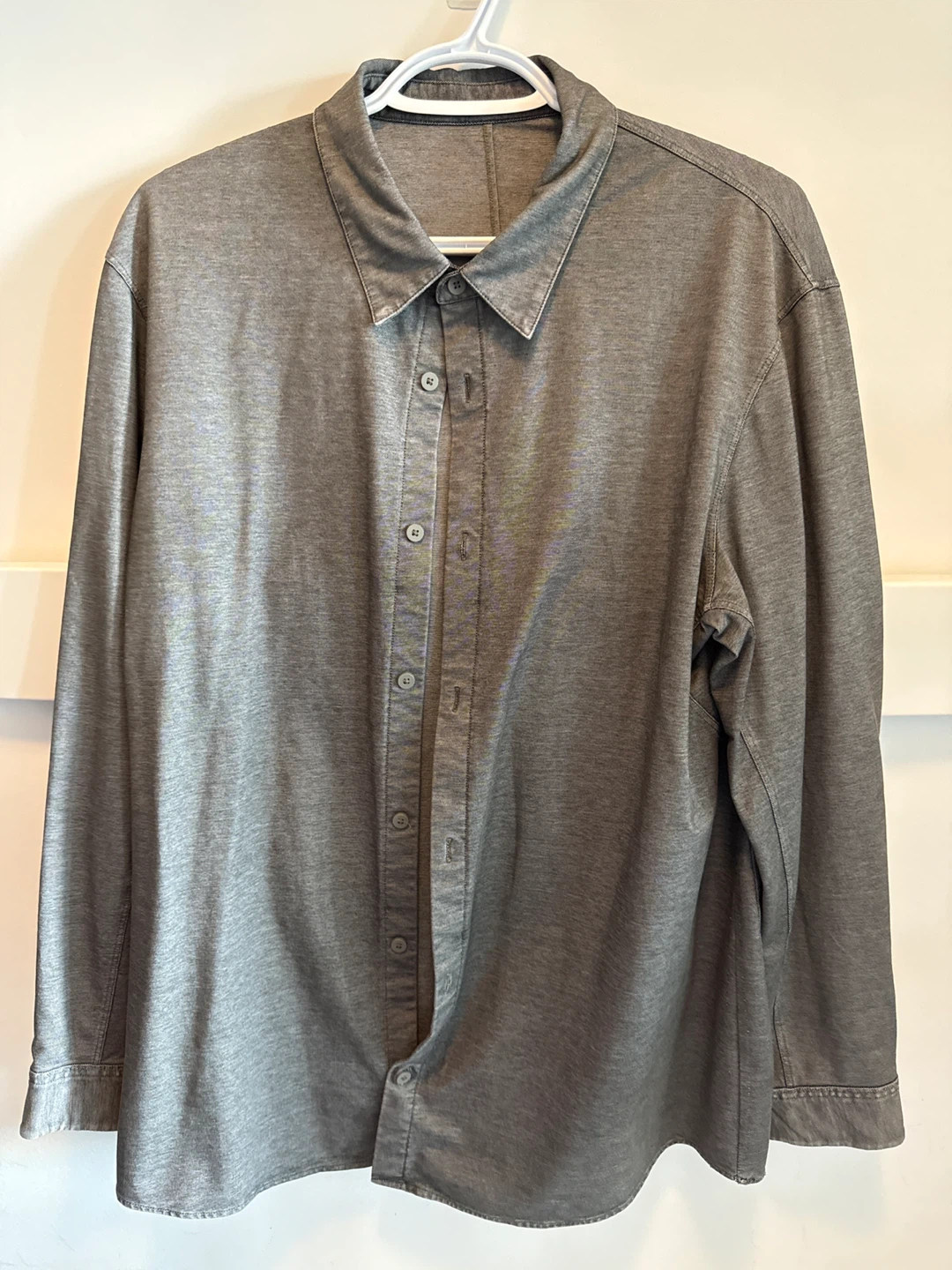 Lululemon Men’s Commission Long-Sleeve Shirt Large - Grey