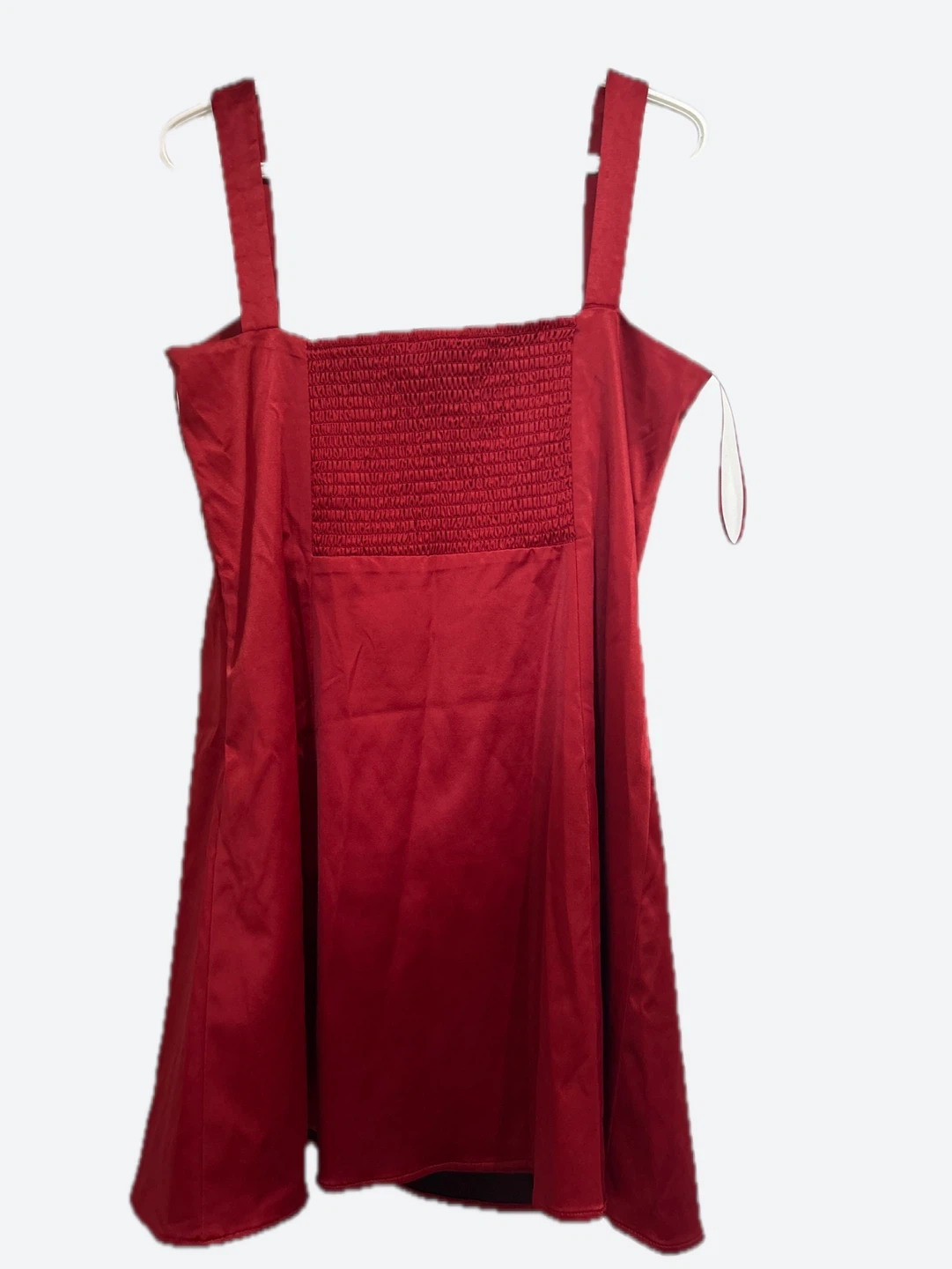 Red Satin Smocked Corset Dress - photo 2