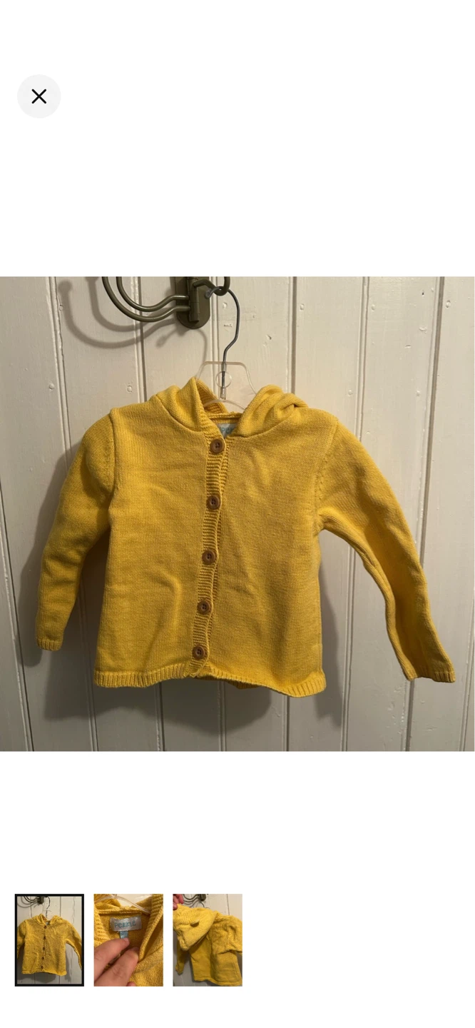 Pekkle Yellow Hooded Cardigan