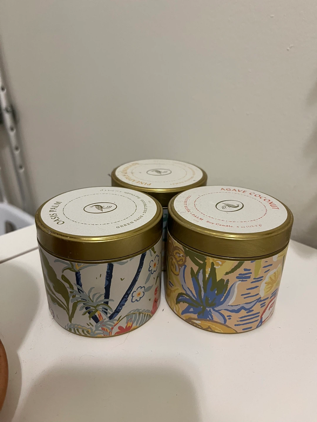 Oasis Palm Soy Candles Set