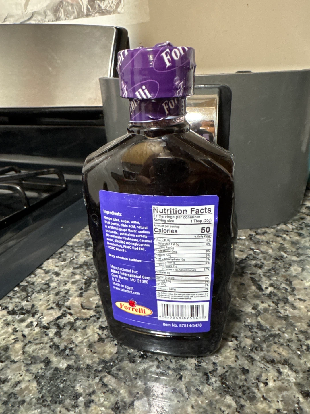 Forrelli Grape Jelly No High Fructose Corn Syrup 19oz - photo 2