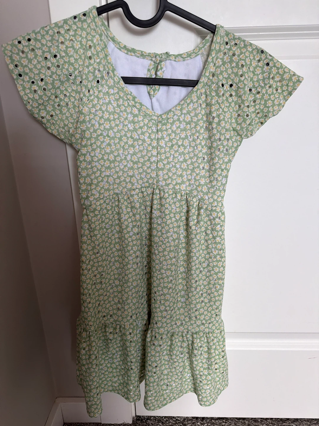 Girl's Denim Vest and Floral Dress Set - photo 3