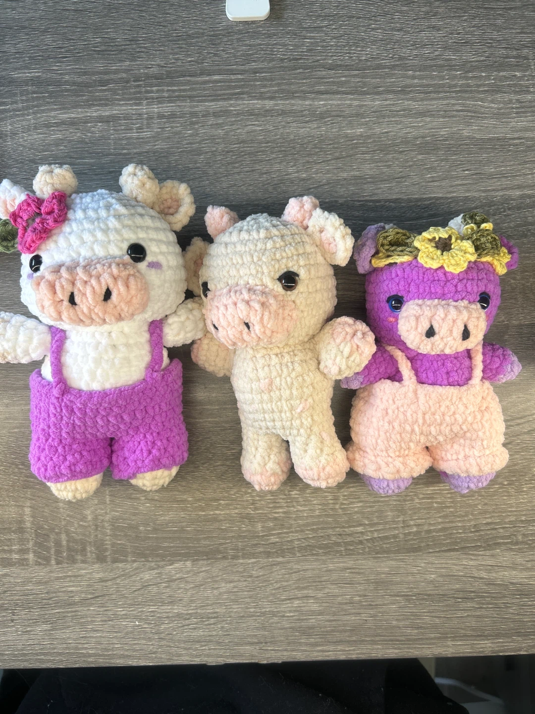 Crocheted Cow Plushies