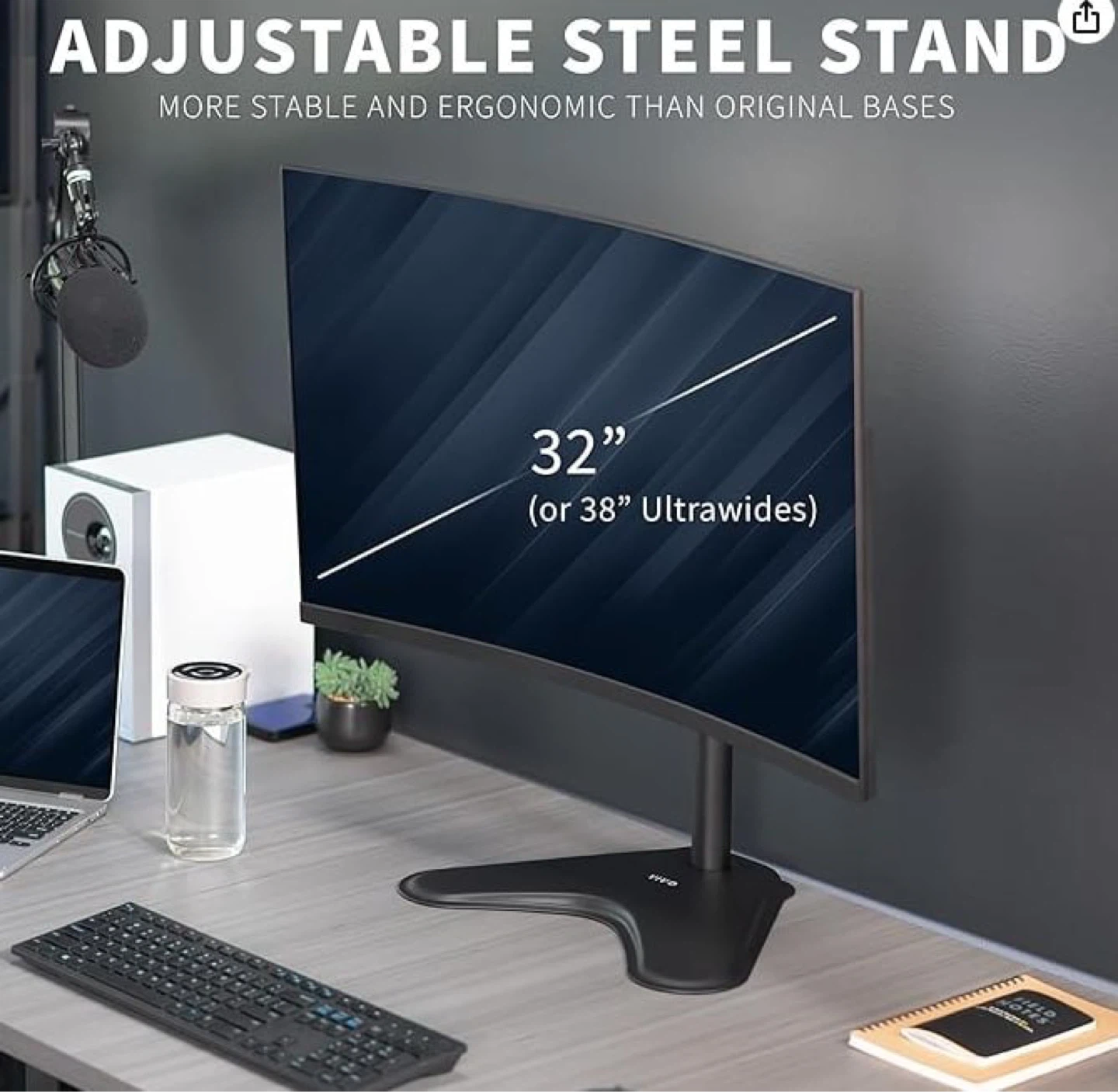 VIVO Adjustable Steel Monitor Stand - photo 4
