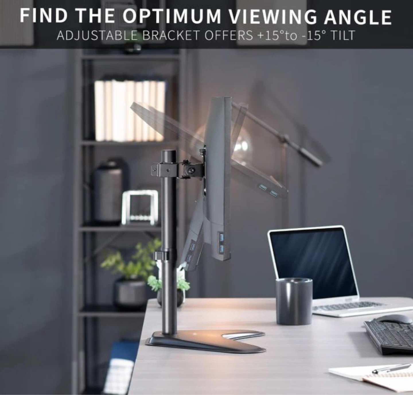 VIVO Adjustable Steel Monitor Stand - photo 3
