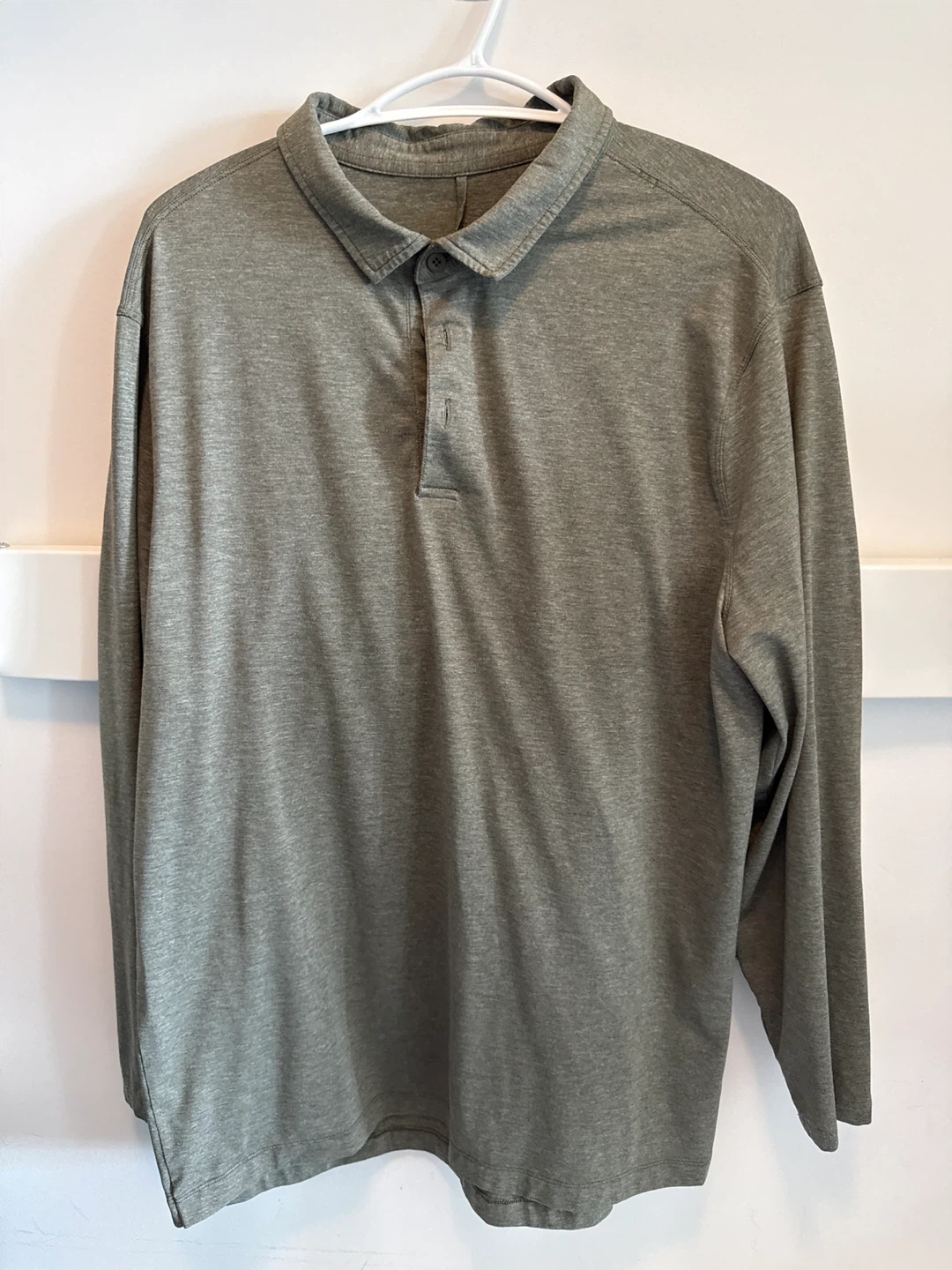 Lululemon Men’s Evolution Long-Sleeve Polo Shirt Large - Green