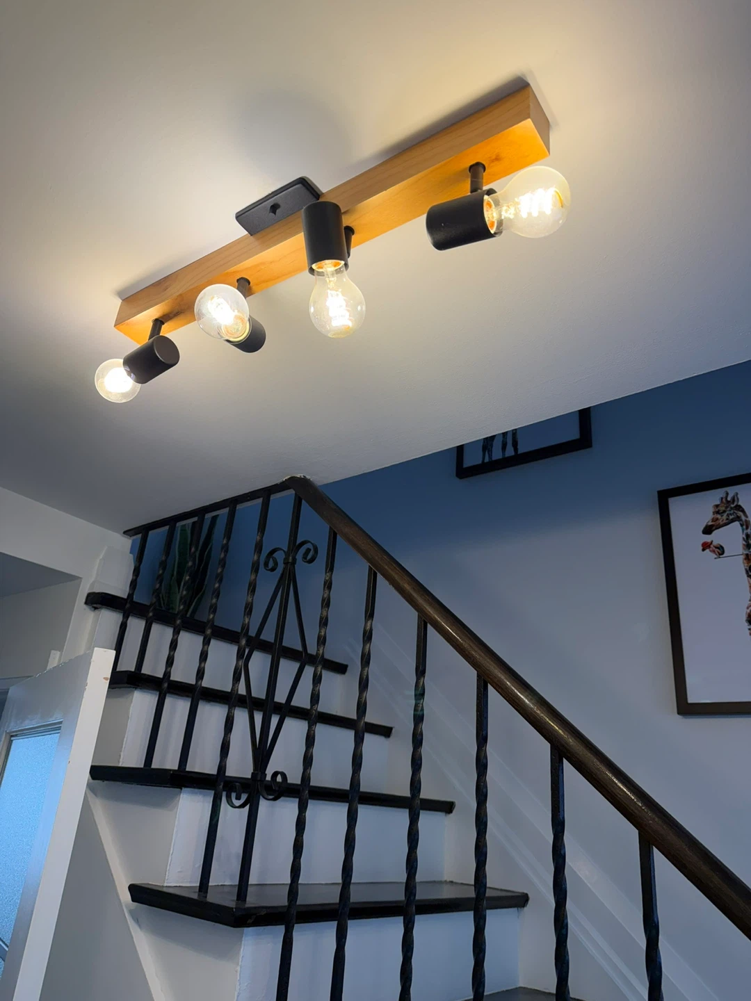 Modern 4-Light Track Bar Ceiling Light