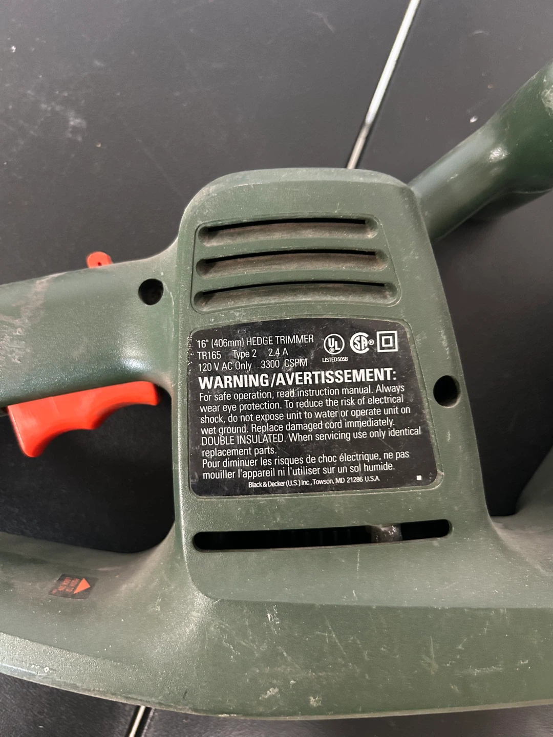 Black & Decker 16" Hedge Trimmer TR165 - photo 4