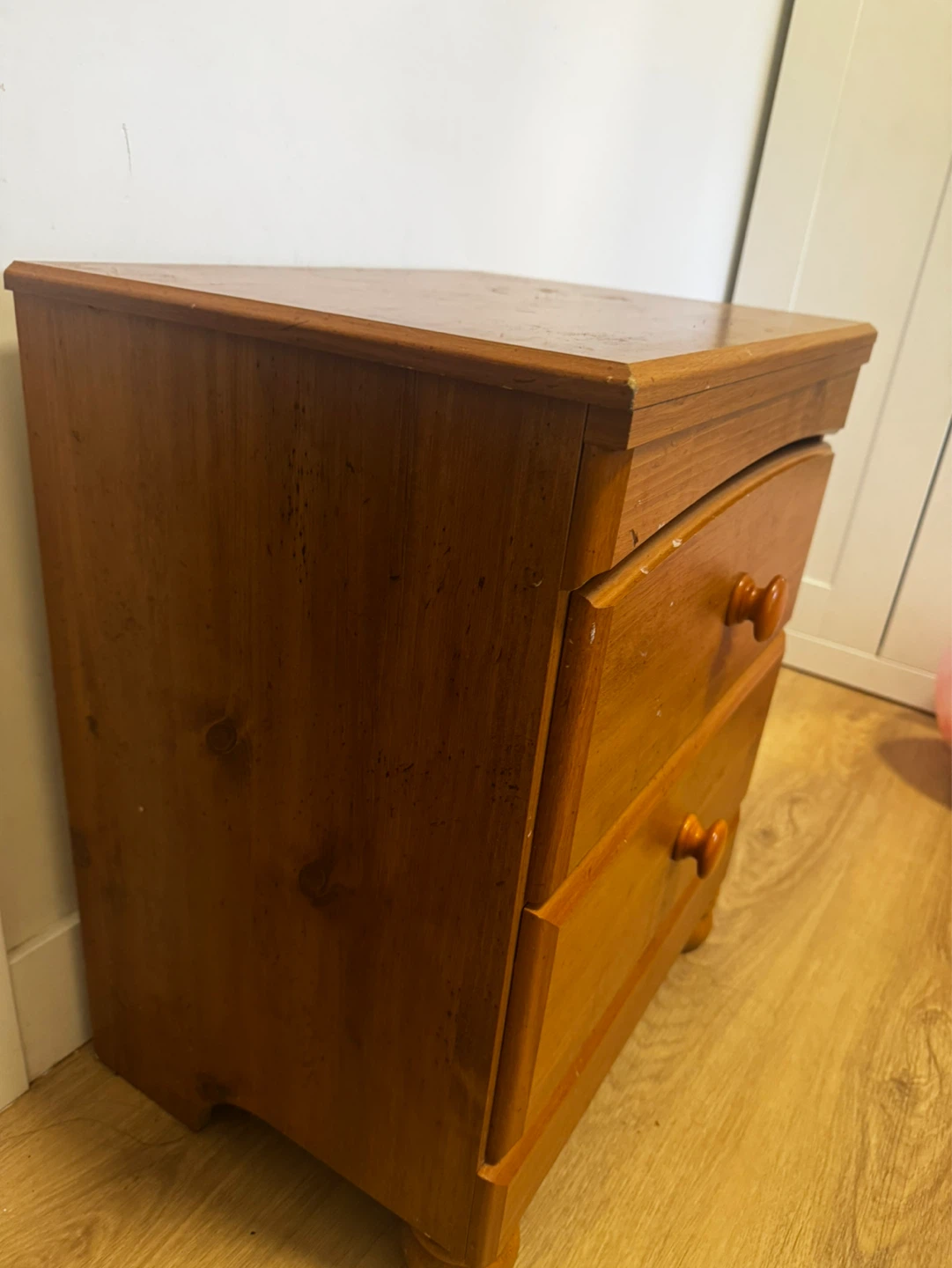 Wooden Nightstand with 2 Drawers - photo 2