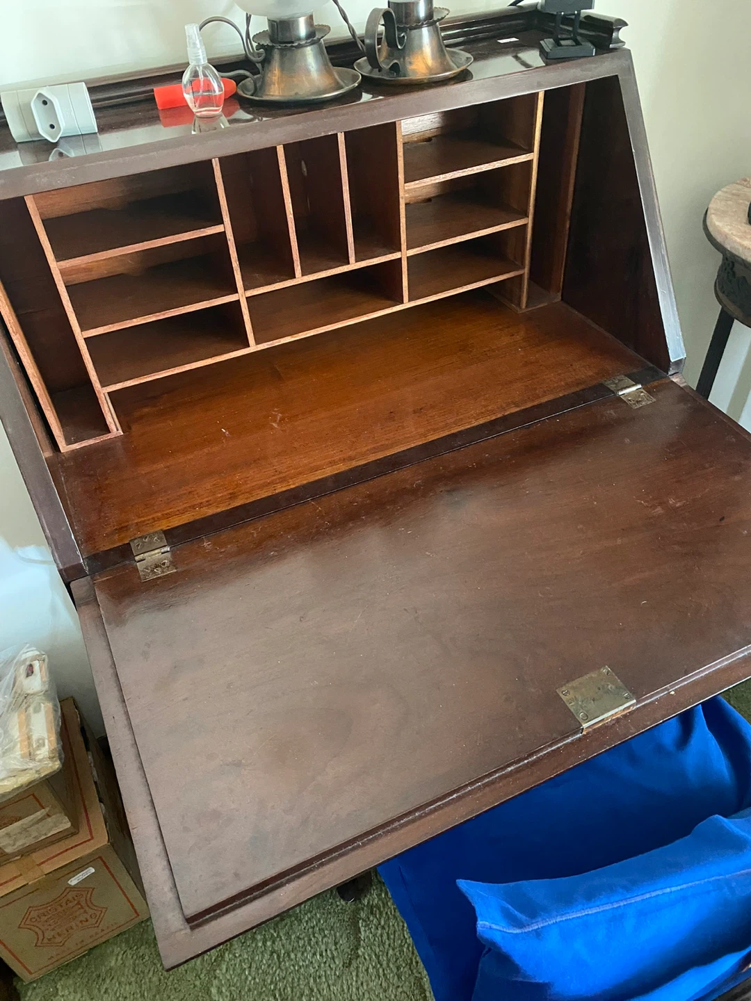 Antique Bureau Desk with Marquetry - photo 2