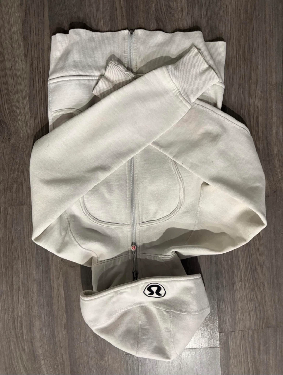 Lululemon Cream Zip-Up Hoodie