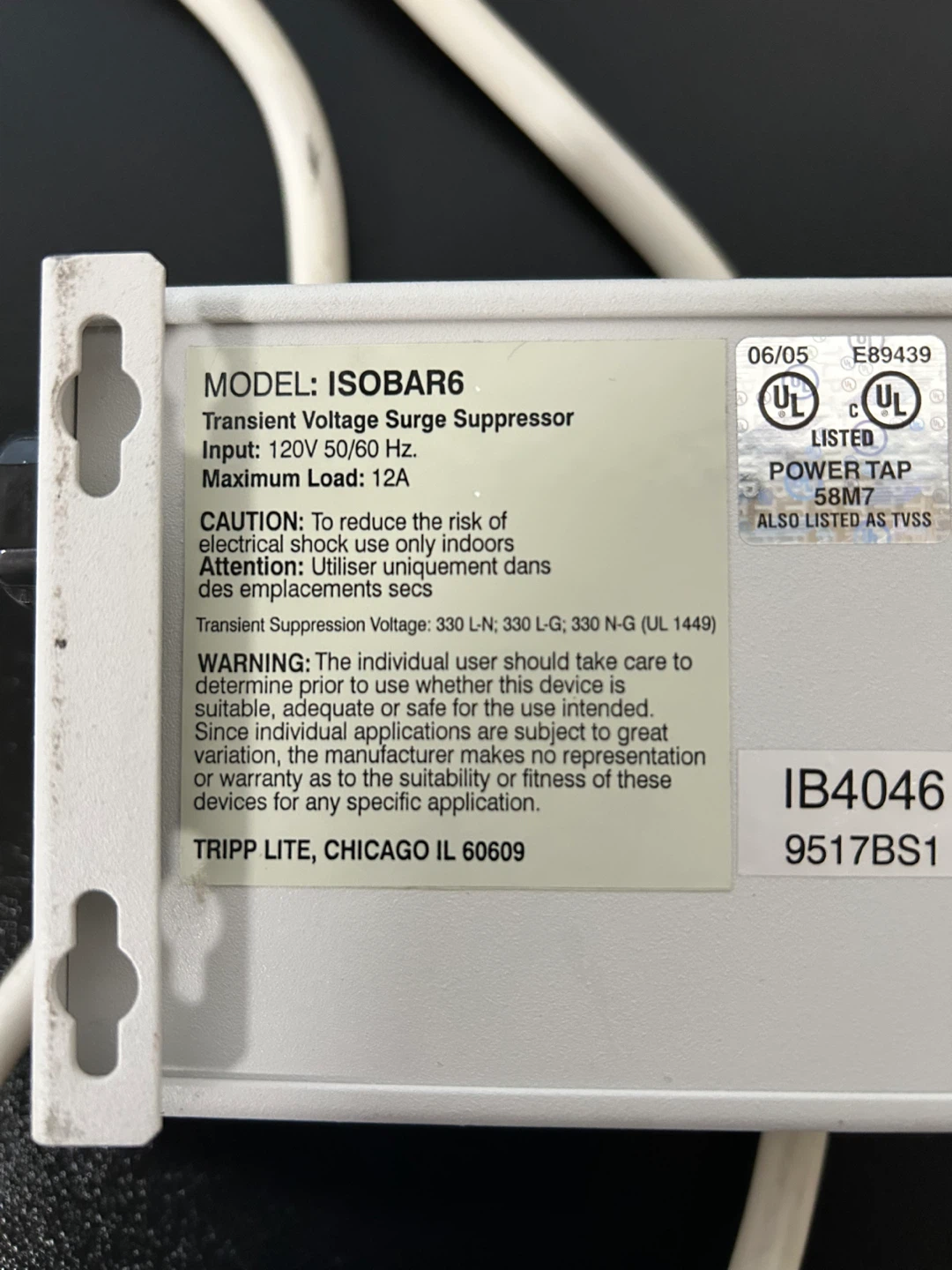 Tripp Lite Isobar Ultra Diagnostic Surge Suppressor - photo 3