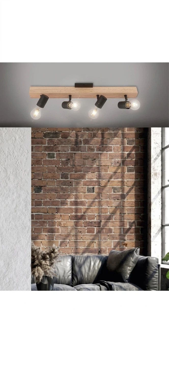 Modern 4-Light Track Bar Ceiling Light - photo 5