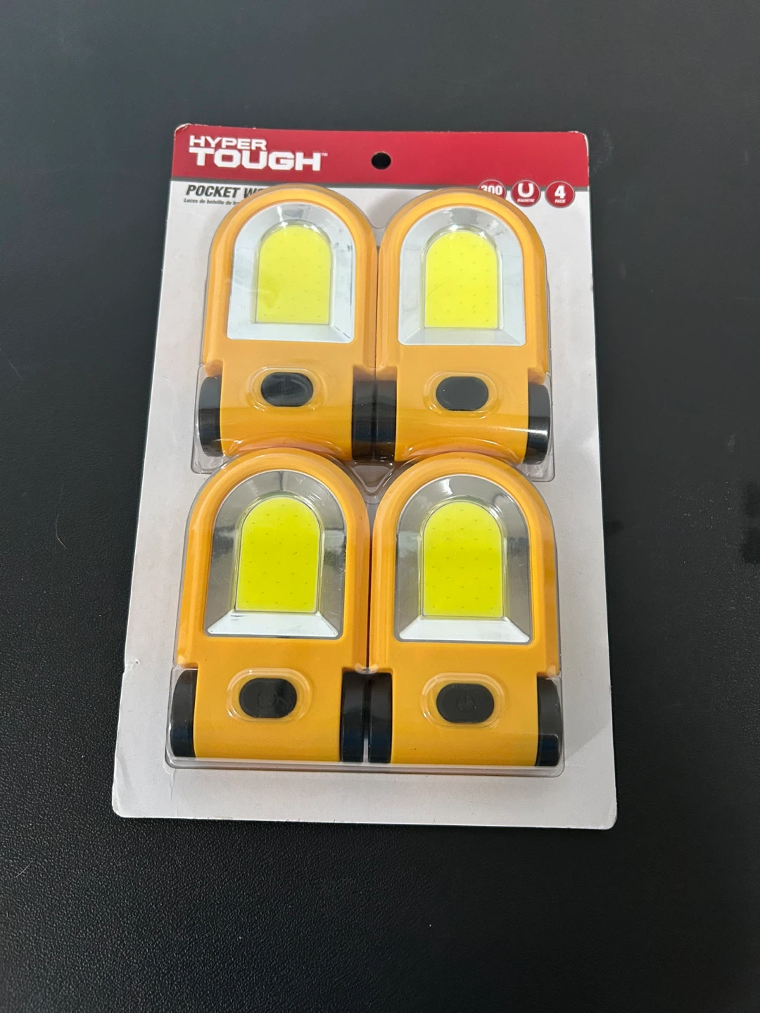 Hyper Tough 4 Pack Pocket Work Lights