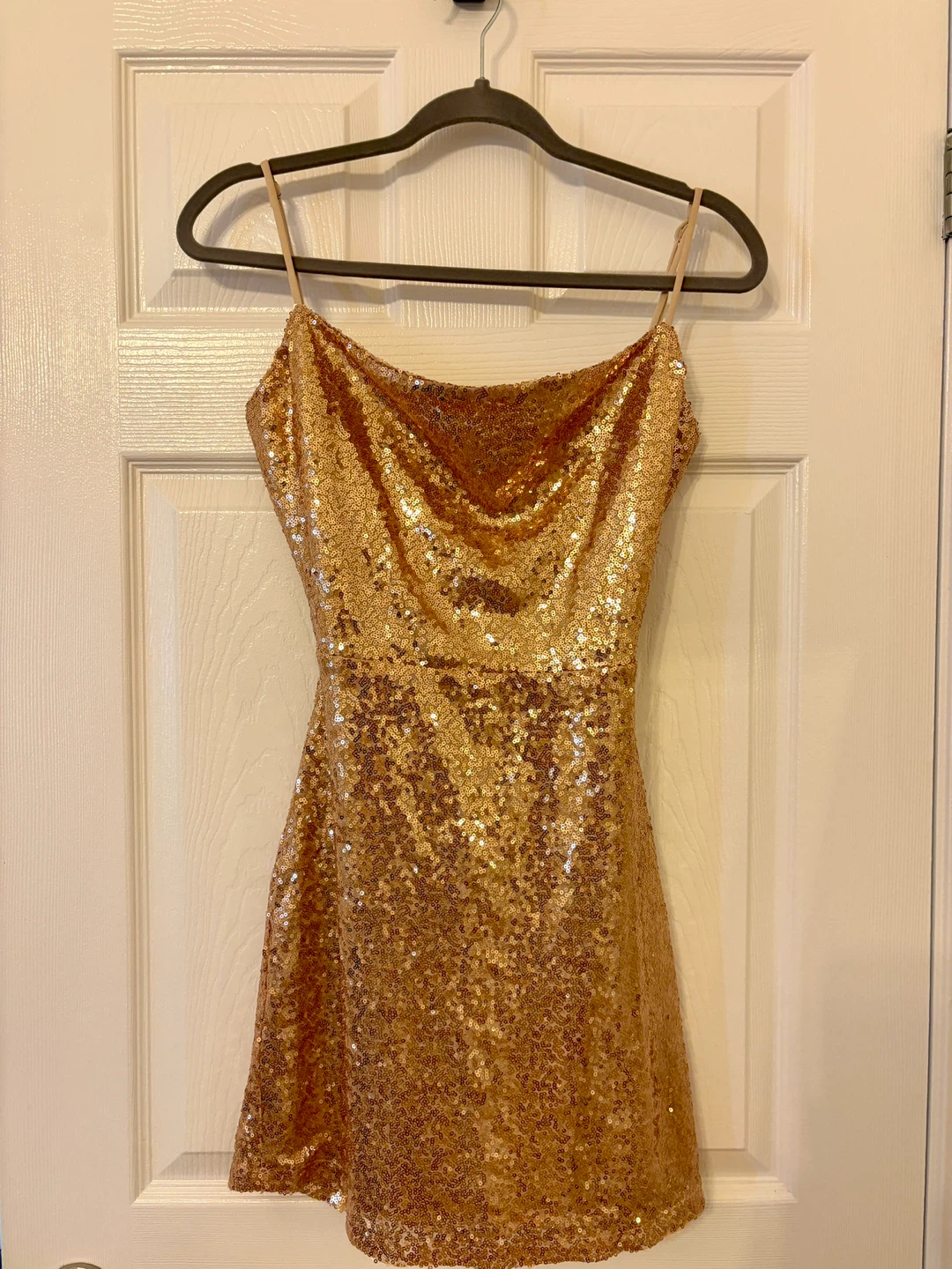 Ardene Rosegold Sequin Mini Dress