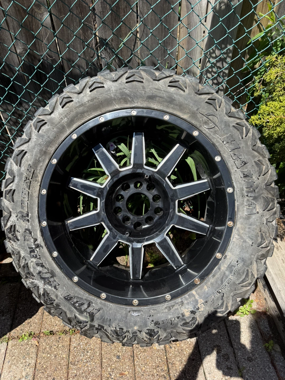 Gloss Black rims 33x12.50 - photo 2