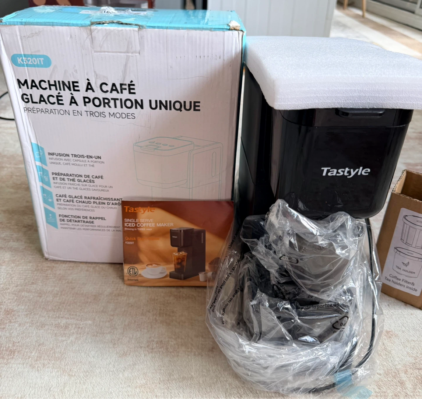 TastyStyle Single Serve Iced Coffee Maker New