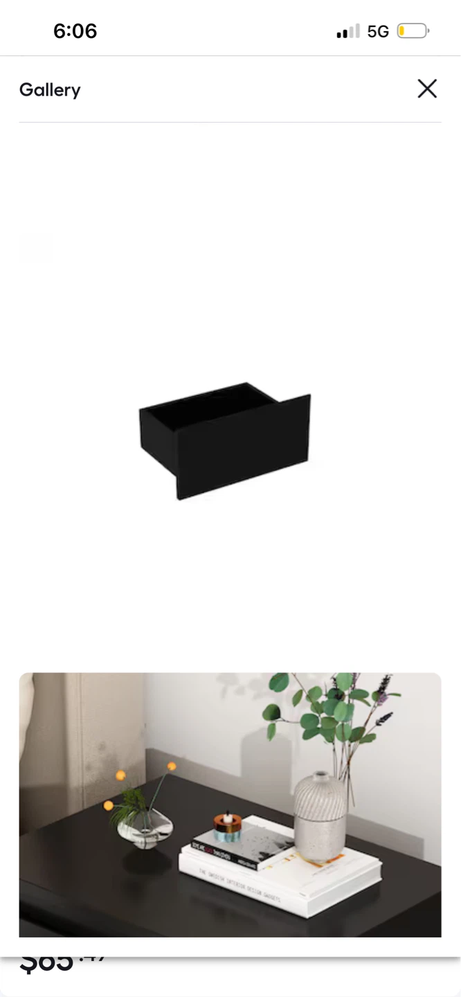 New Black 2-Drawer Nightstand - photo 4