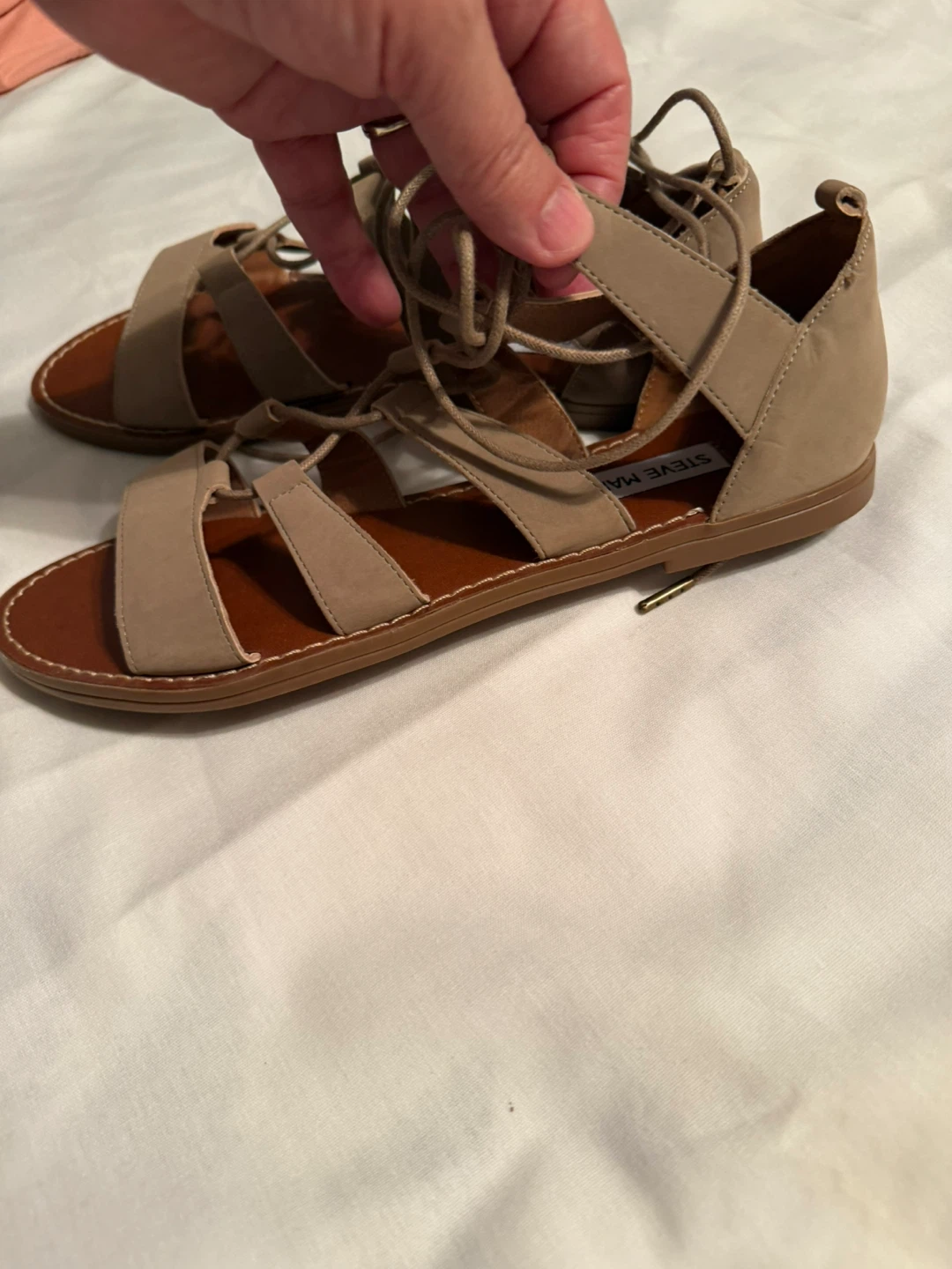 Steve Madden Tan Lace-Up Gladiator Sandals - photo 4