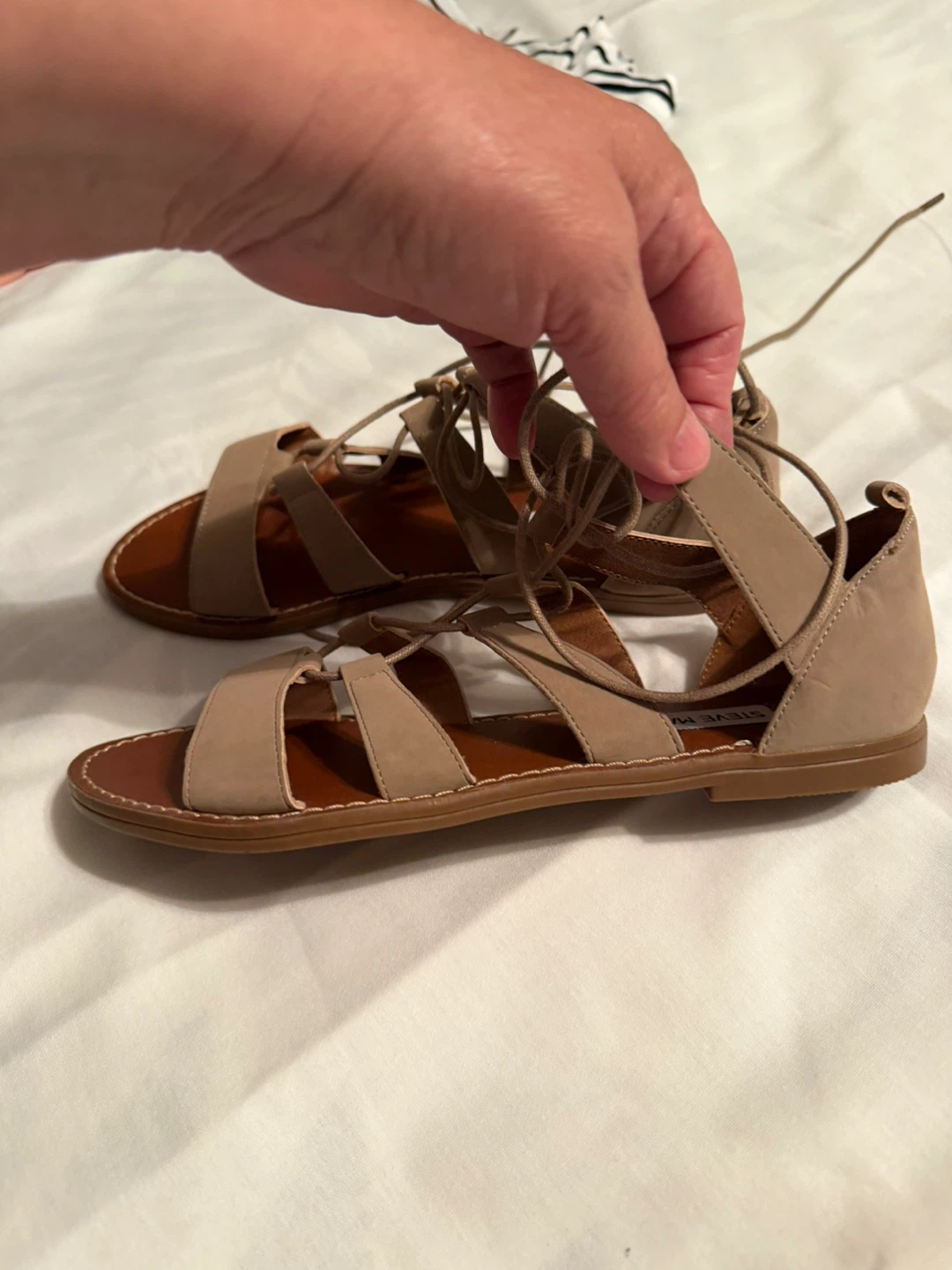 Steve Madden Tan Lace-Up Gladiator Sandals - photo 3