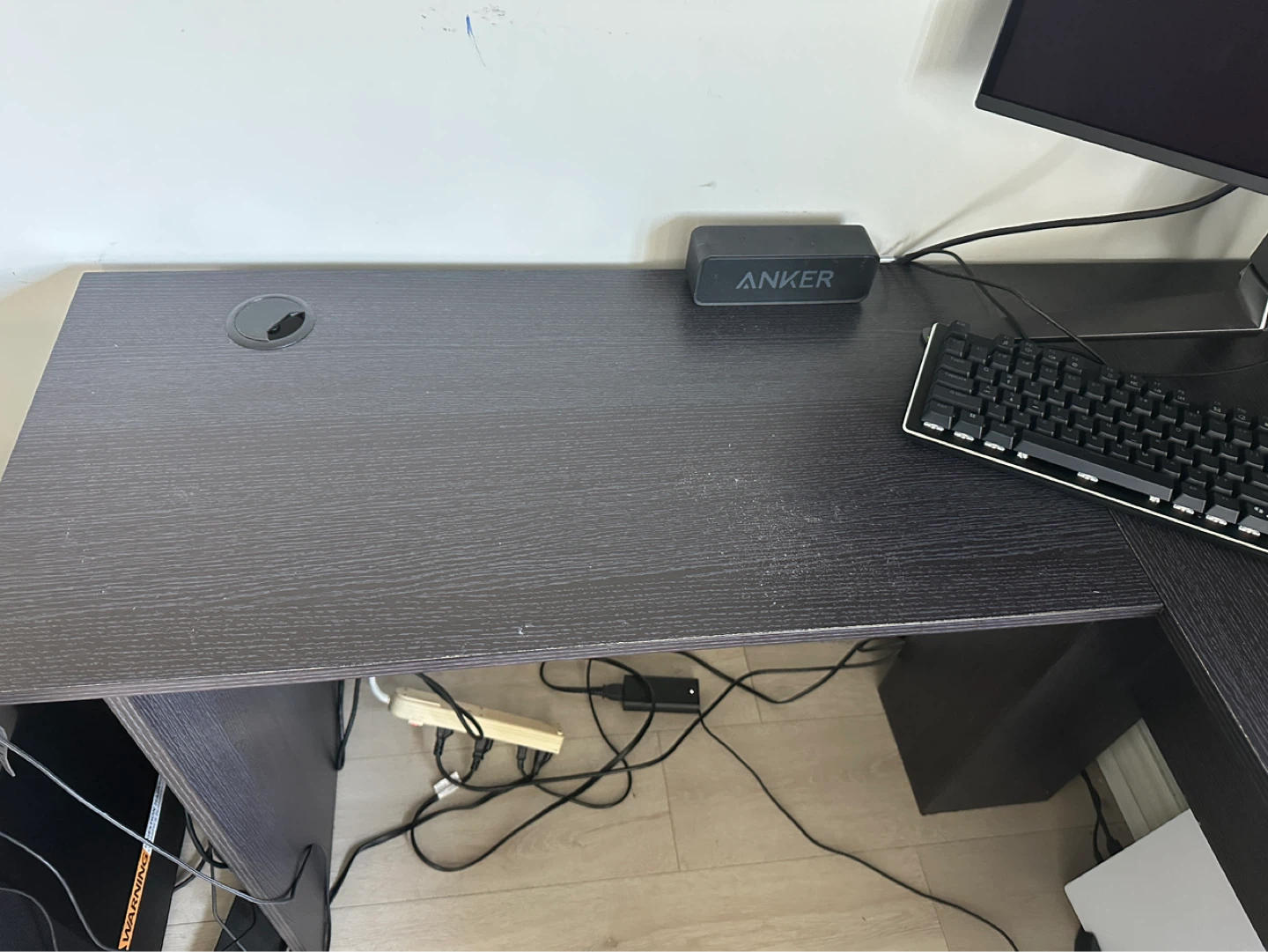 Black L-Shaped Corner Desk - photo 5