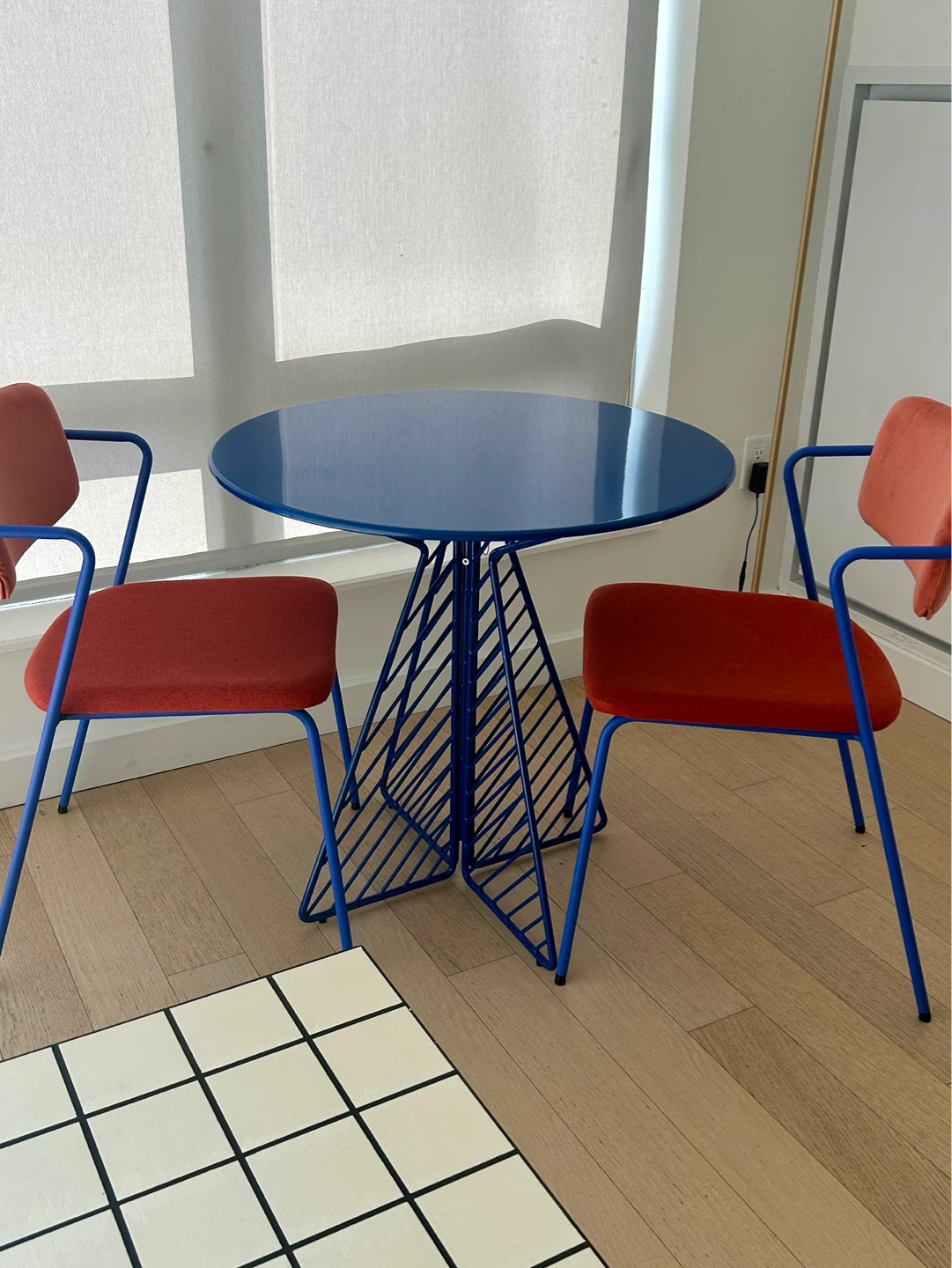 Cafe Table by Bend Goods  in blue (chairs not included)