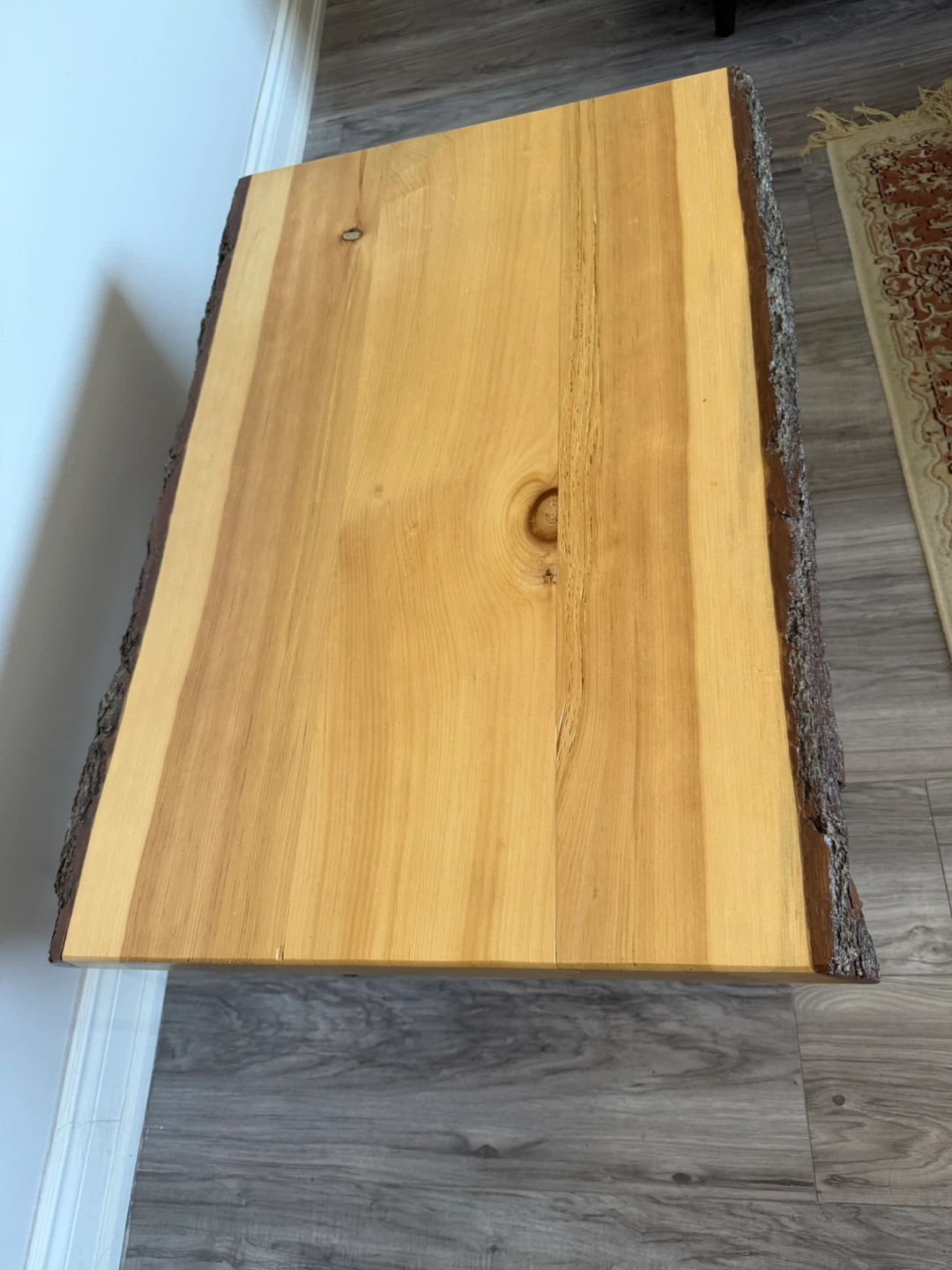 Live Edge Coffee Table with Black Hairpin Legs