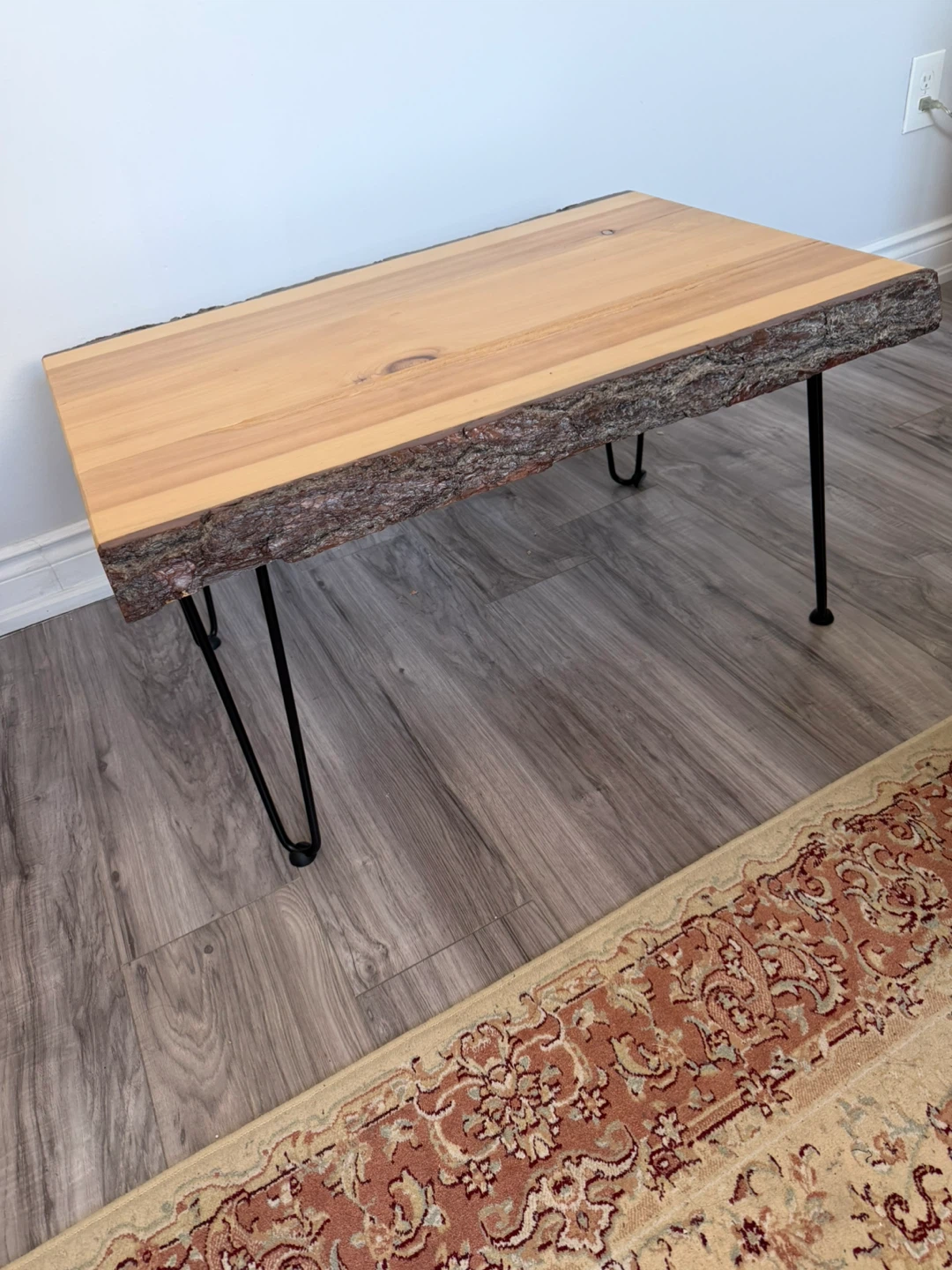 Live Edge Coffee Table with Black Hairpin Legs - photo 2