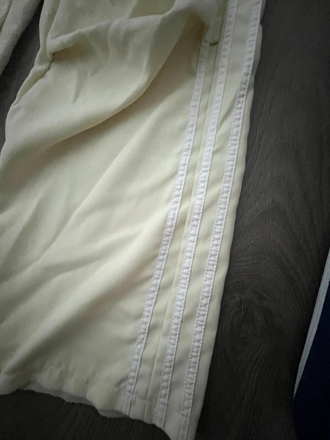 Cream Wide Leg Track Pants - photo 2