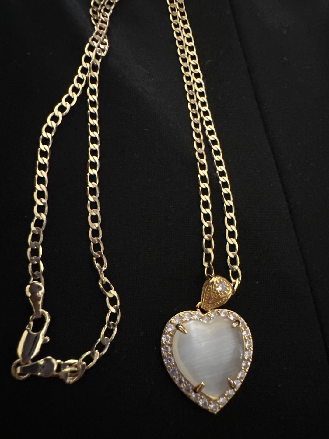 14k Gold laminated Heart Pendant Necklace