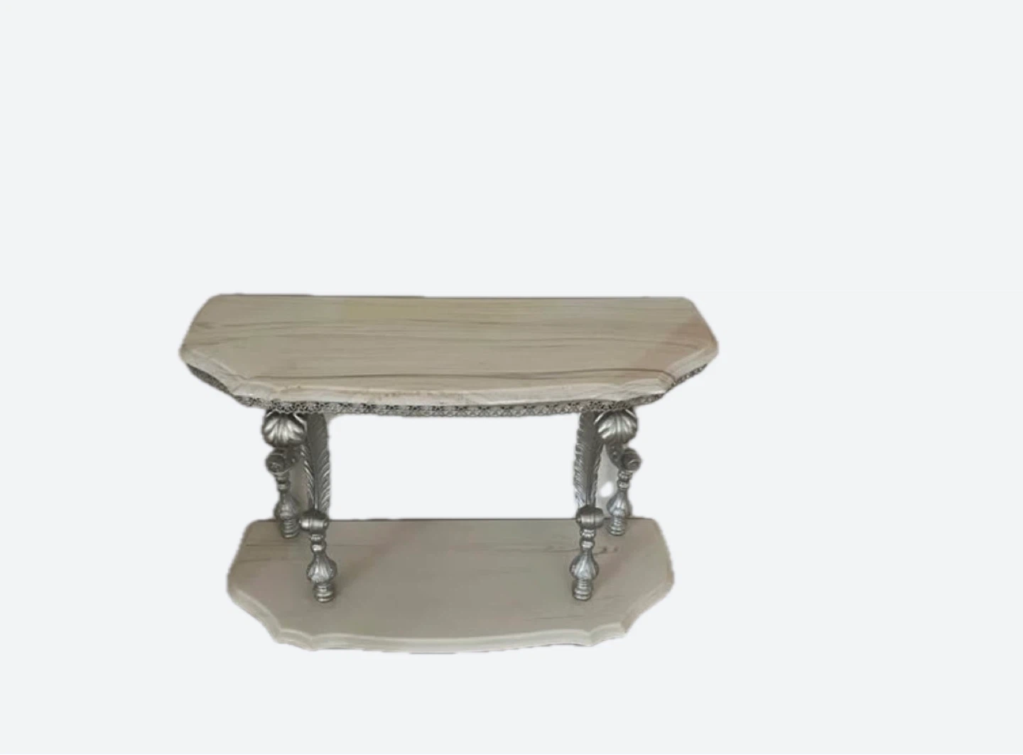 Console marble table with ornate legs